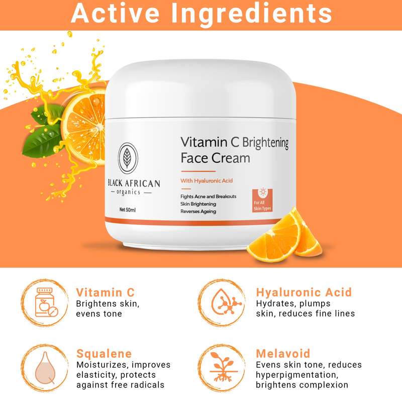 Vitamin C Natural Anti-Breakouts Face Clarifying Cream with Hyaluronic Acid - Bulk Wholesale