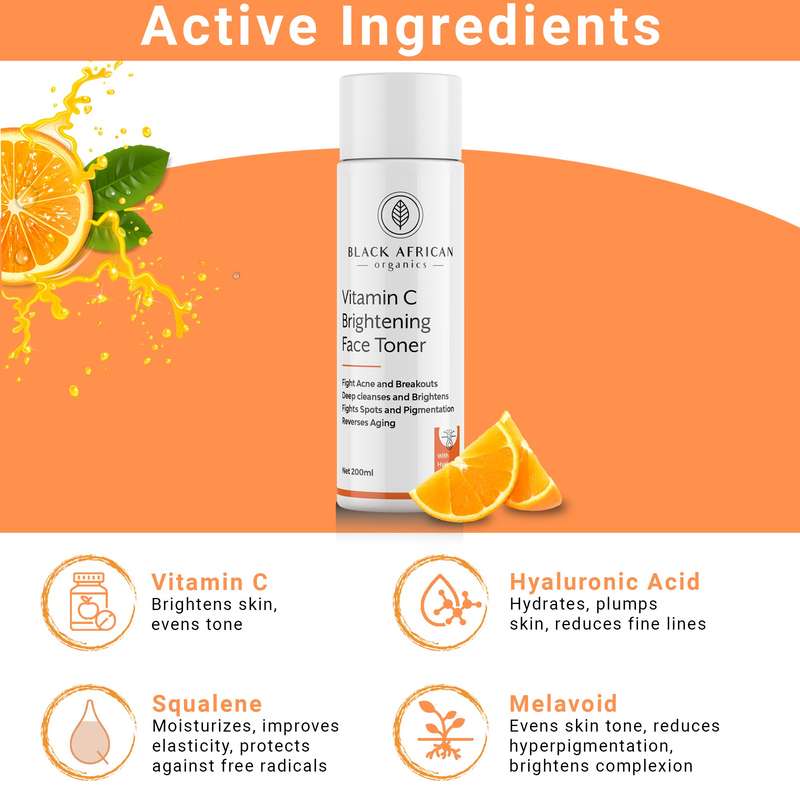 Vitamin C + Hyaluronic Acid Natural Anti-Breakouts Face Clarifying Toner - Bulk Wholesale