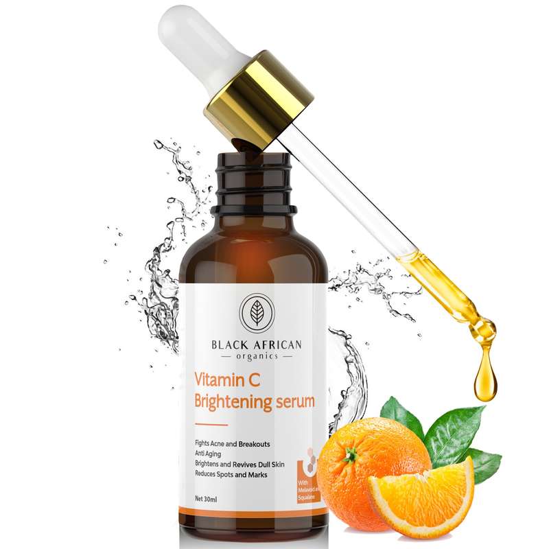 Vitamin C & Hyaluronic Acid Brightening Face Serum | Infused with Melavoid & Squalene, Targeting ...