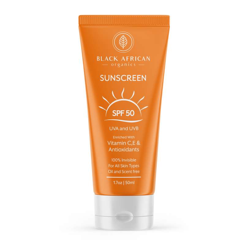 Organic Vitamin C & E SPF 30 Sunscreen with Squalene  Invisible Moisturizer for Melanin-Rich S...