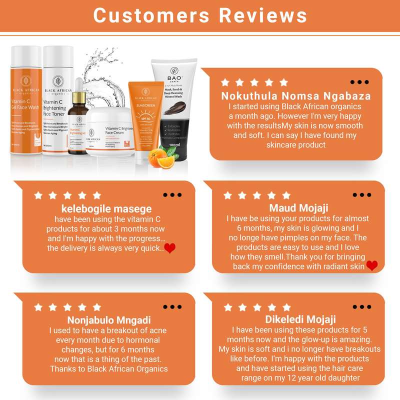 Vitamin C and Hyaluronic Acid Natural Clarifying Deluxe Face Kit + SPF 30 Sunscreen + Charcoal Mask