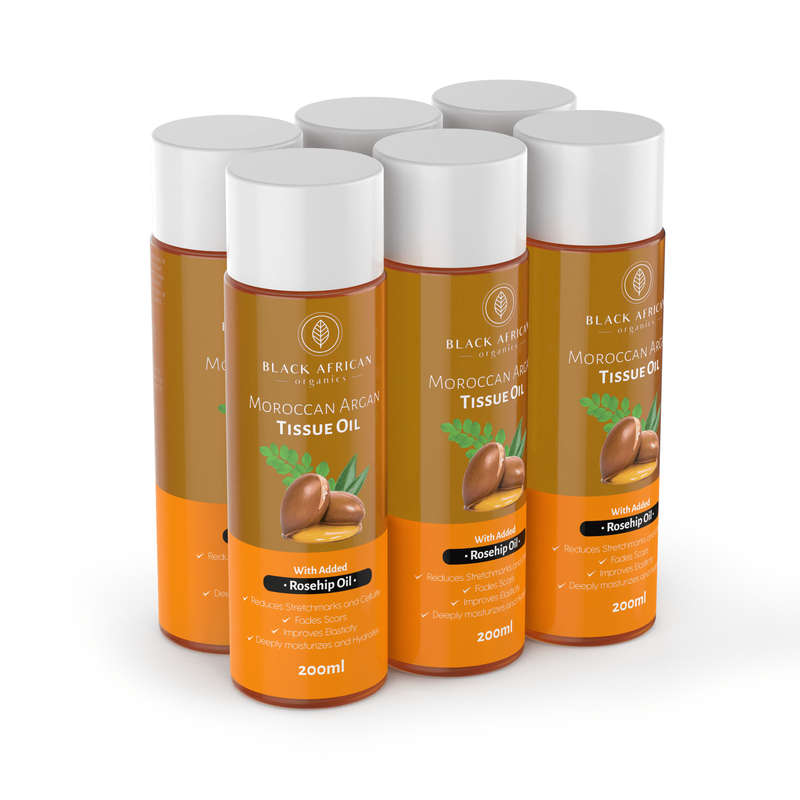 Moroccan Argan, Vitamin E and Rosehip Organic Anti-Stretchmarks Skin Firming and Repair Tissue Oi...