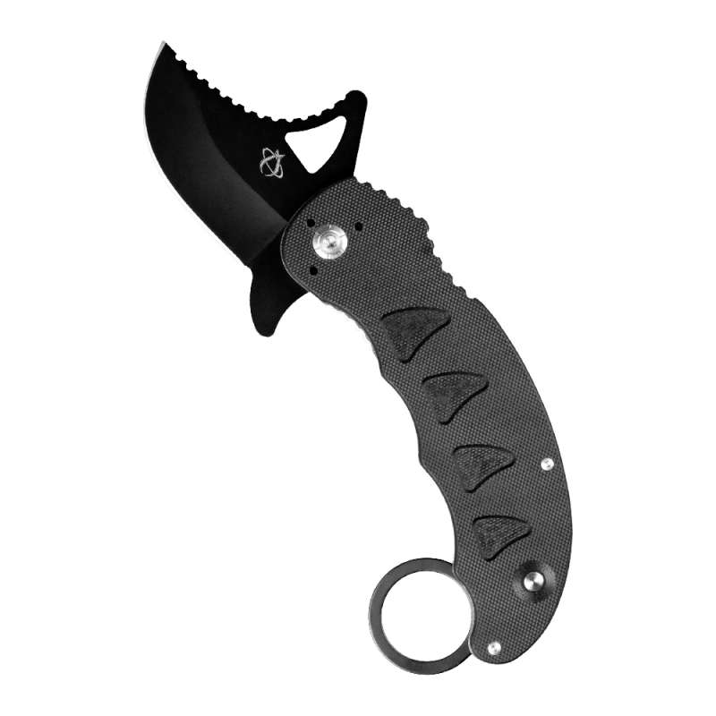 MANTIS SNAGGLE TOOTH BLACK OXIDE FOLDING KNIFE- MKF814