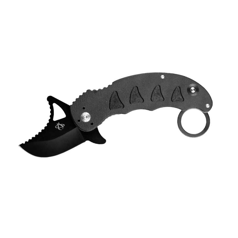 MANTIS SNAGGLE TOOTH BLACK OXIDE FOLDING KNIFE- MKF814