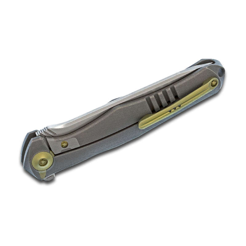 We Knife 702A Integral Grey Handle Hand Rubbed Satin Blade Knife