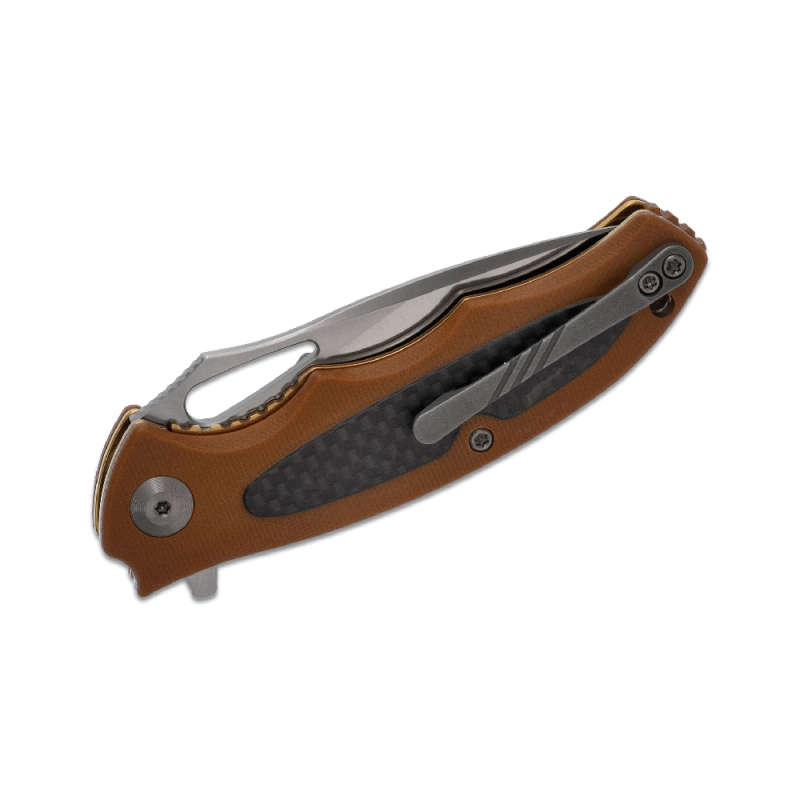 WE Shard Flipper Knife G10 Handles with Carbon Fibre Overlays - C806B