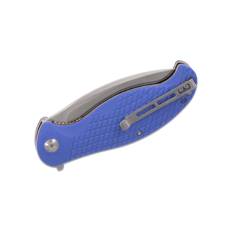 We Knives C802B Naja Flipper Knife Blue G10 Handles