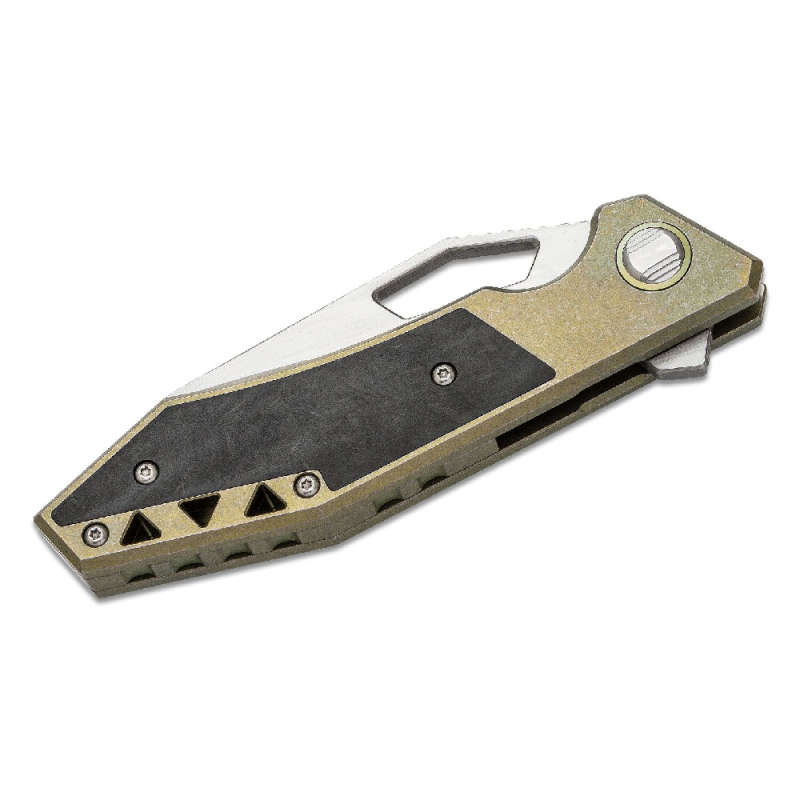 BESTECH Knives Fractal Frame Lock Flipper Knife Green BT1907B