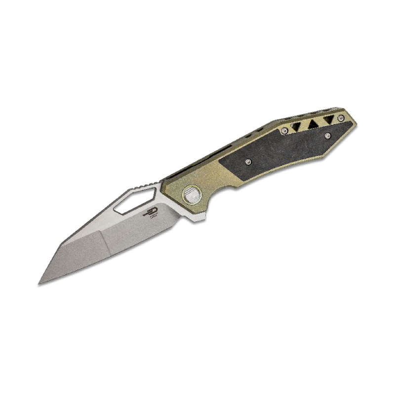BESTECH Knives Fractal Frame Lock Flipper Knife Green BT1907B