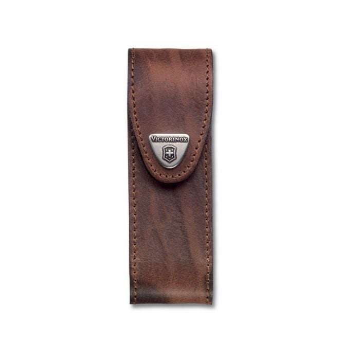 Victorinox Brown Large Leather Belt Pouch w/Hook and Loop Fastener V4.0548