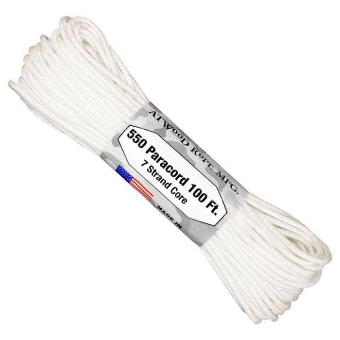 550 PARACORD 100FT 7 STRAND CORE WHITE