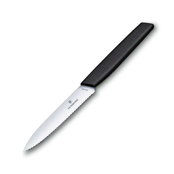 Victorinox V6.9003.10w Swiss Modern Paring Knife Serrated Black-10cm