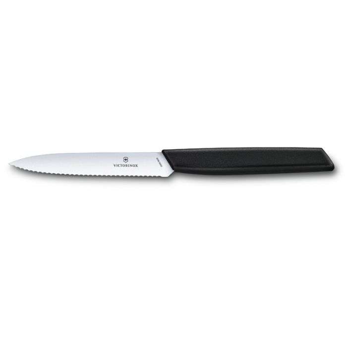 Victorinox V6.9003.10w Swiss Modern Paring Knife Serrated Black-10cm