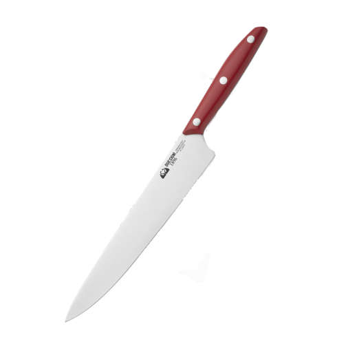 DUE CIGNI 12PCE KITCHEN KNIFE SET RED WITH WENGE WOODEN BLOCK - 2C324