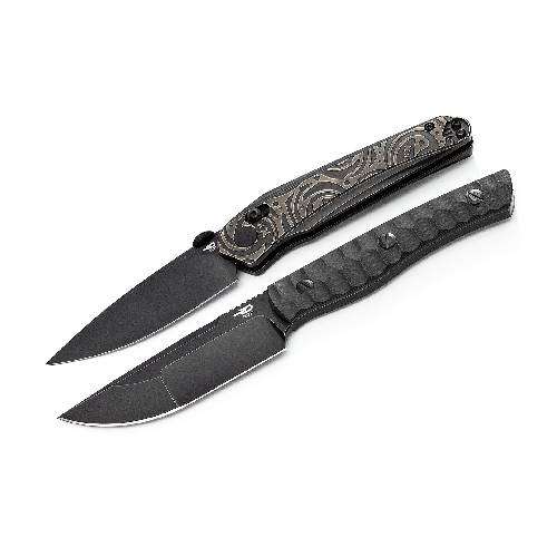 BESTECH Heidi Blacksmith Carbon Fiber Fixed Blade Knife - BFK04B