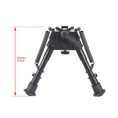 Vector Optics 6 Inch Swivel Spring Retractable Bipod - Scbps-04