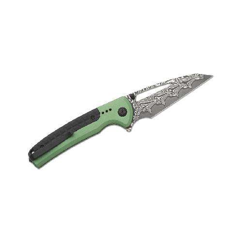 Civivi-sentinel strike green aluminium handle with blk frn spacer - C22025B-DS1