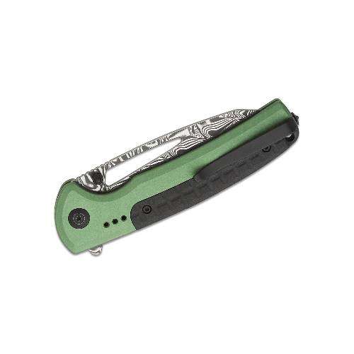 Civivi-sentinel strike green aluminium handle with blk frn spacer - C22025B-DS1