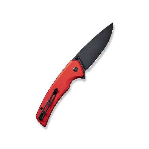 SENCUT SERENE RED ALUMINIUM HANDLE BLK STONEWASH D2 BLADE - S1022B-2