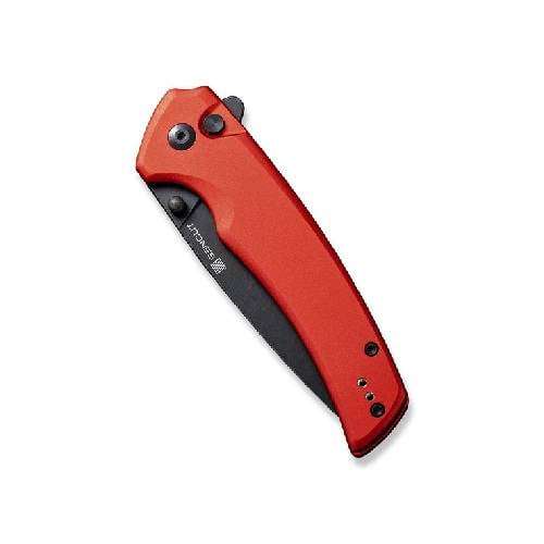 SENCUT SERENE RED ALUMINIUM HANDLE BLK STONEWASH D2 BLADE - S1022B-2
