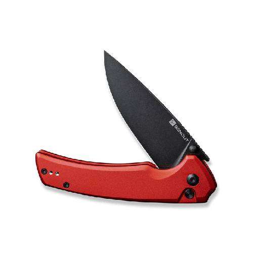 SENCUT SERENE RED ALUMINIUM HANDLE BLK STONEWASH D2 BLADE - S1022B-2