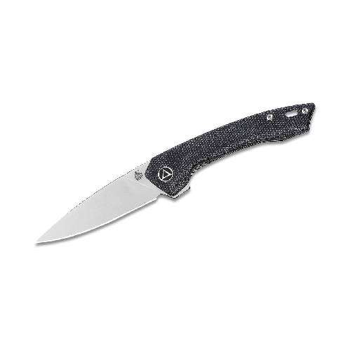 QSP LEOPARD LINER LOCK 14C28N SATIN BLACK MICARTA - QS135-B