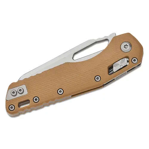 Microtech MSI® S/E Fluted G-10 Tan Stonewash Partial Serrated - 210-11FLGTTA