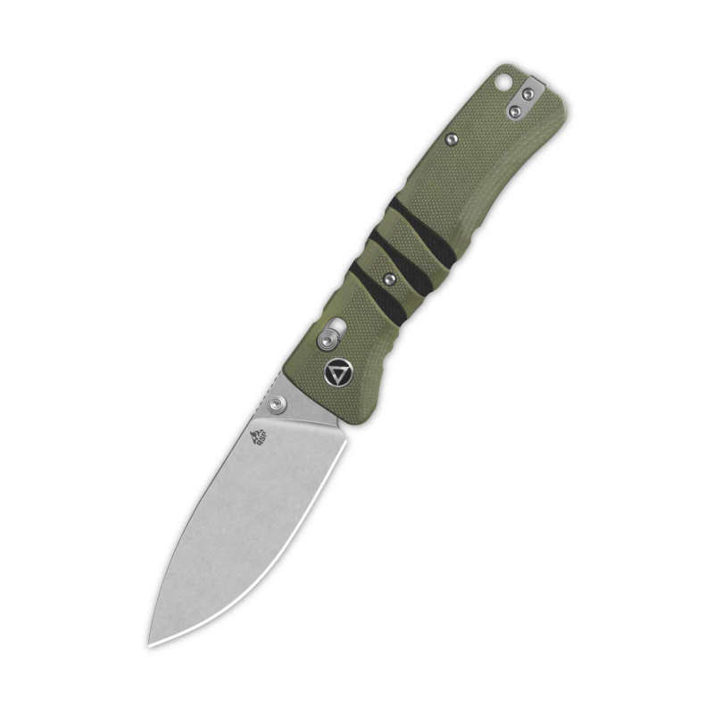 QSP Ripley Glyde Lock Pocket Knife 14C28N Blade Green/Black G10 Handle - QS160 - C1