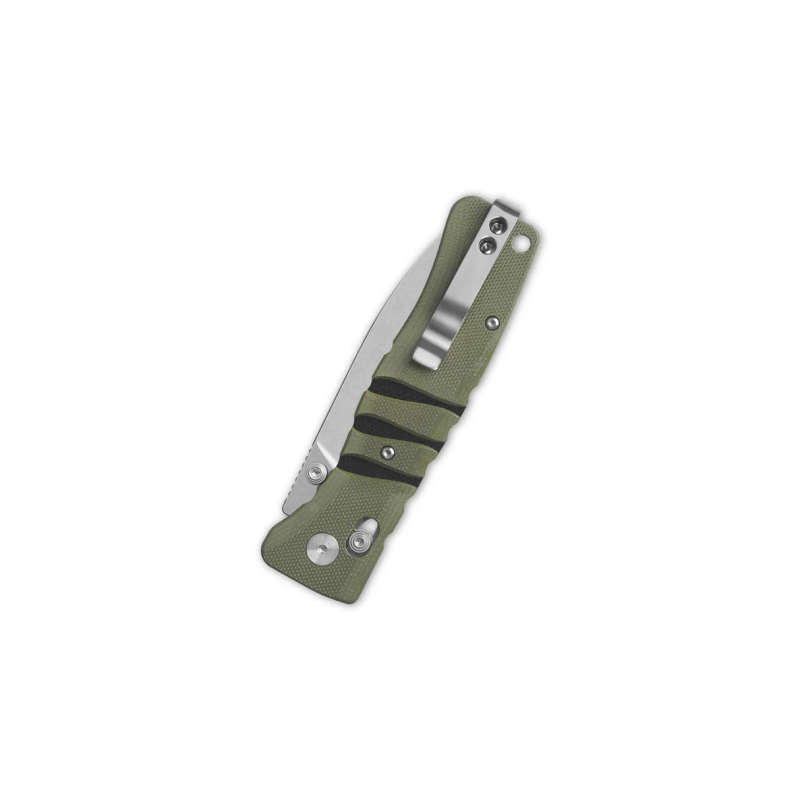 QSP Ripley Glyde Lock Pocket Knife 14C28N Blade Green/Black G10 Handle - QS160 - C1