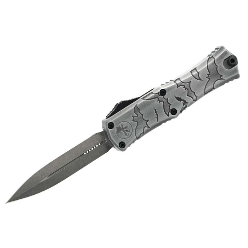 Microtech Hera II Mini D/E Signature Series Brushed Metal Bats Standard - 1702M-1BMHWBAS
