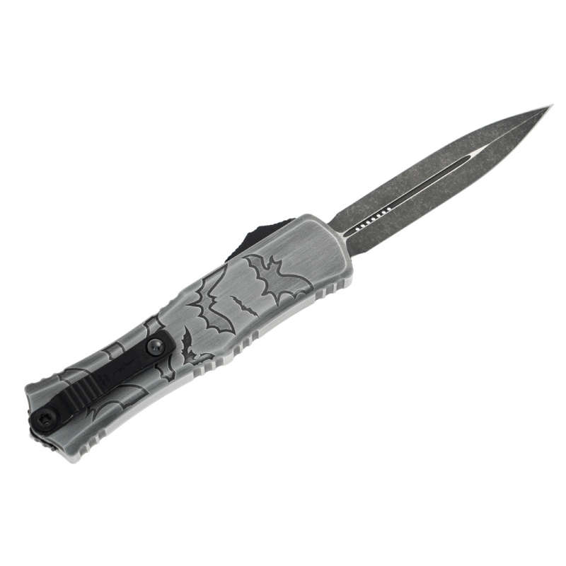 Microtech Hera II Mini D/E Signature Series Brushed Metal Bats Standard - 1702M-1BMHWBAS