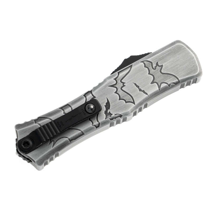 Microtech Hera II Mini D/E Signature Series Brushed Metal Bats Standard - 1702M-1BMHWBAS