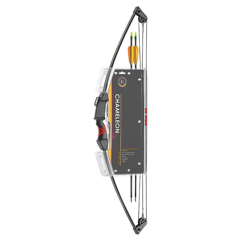EKCO-017B Chameleon Youth Compound Bow 10lbs Black Limb/Red Rubber
