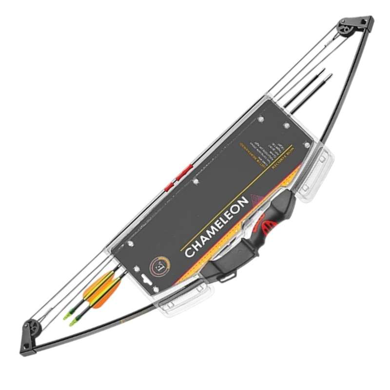 EKCO-017B Chameleon Youth Compound Bow 10lbs Black Limb/Red Rubber