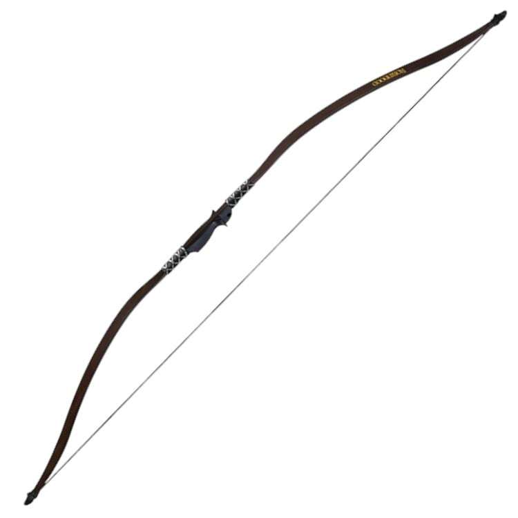EKRE-018W Robin Hood Fiberglass Long Bow 3035lb Wooden Dipped