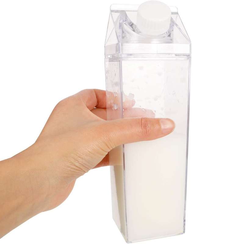 Clear Milk Water Bottle 1000ml Litre Transparent Plastic Reusable Container