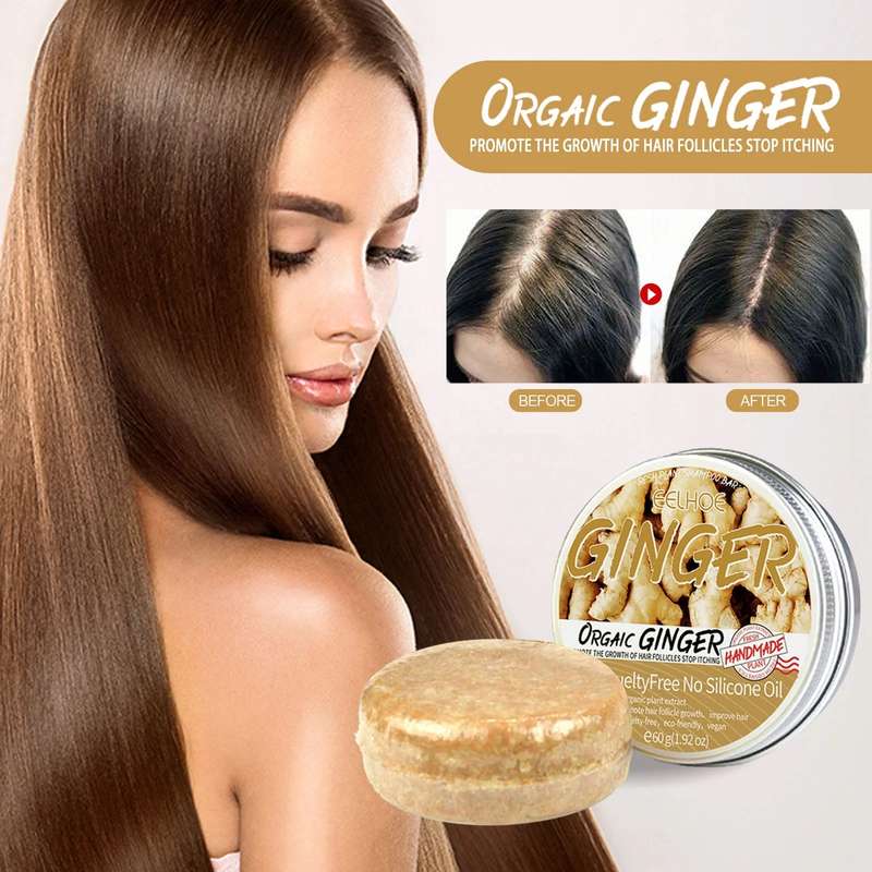 2 Piece Ginger Hair Regrowth Shampoo Bar 60g