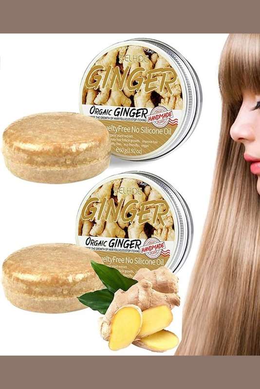 2 Piece Ginger Hair Regrowth Shampoo Bar 60g