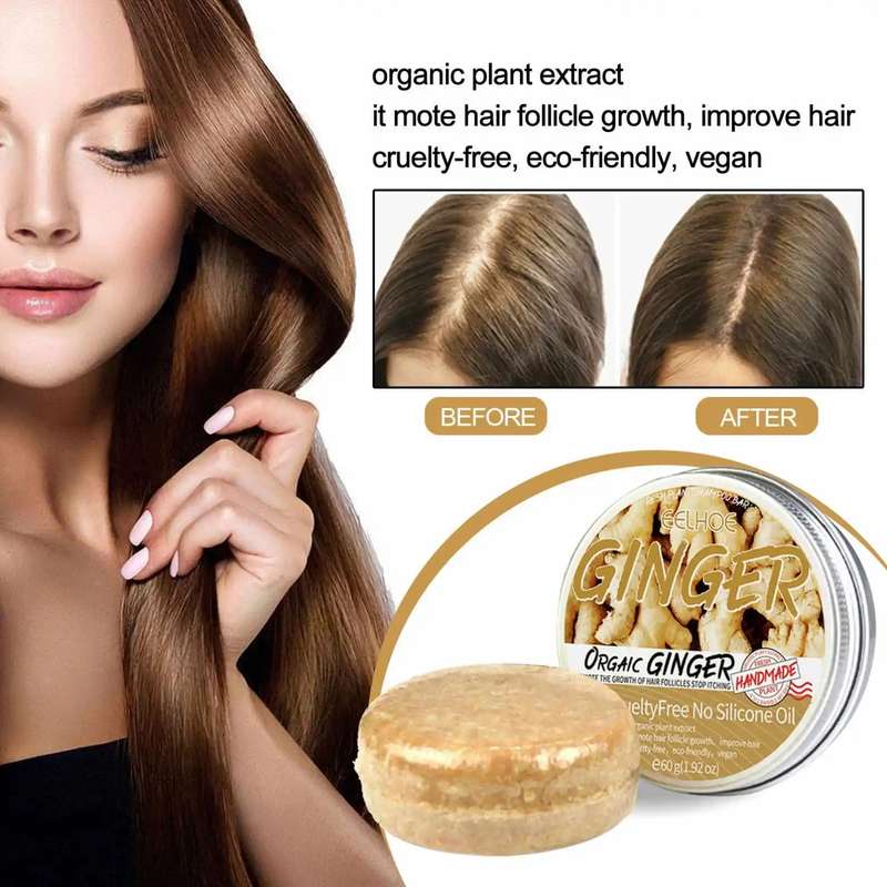 2 Piece Ginger Hair Regrowth Shampoo Bar 60g