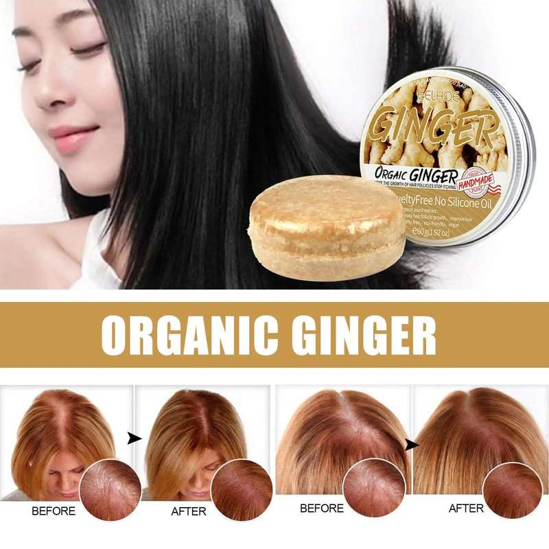 2 Piece Ginger Hair Regrowth Shampoo Bar 60g