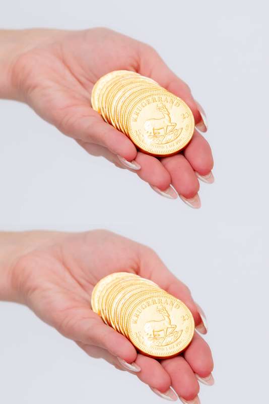 20 Gold Chocolate Coins 2 Bags