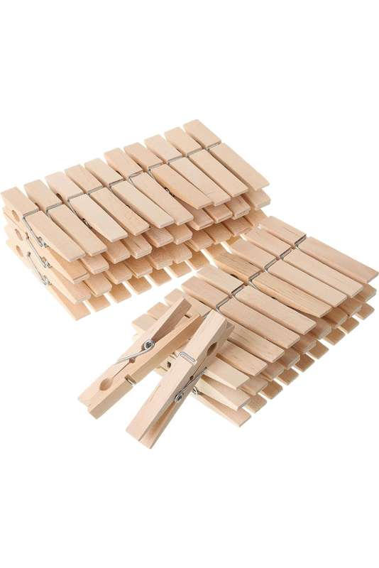 20pcs Light Duty Wooden Bamboo Pegs 60mm