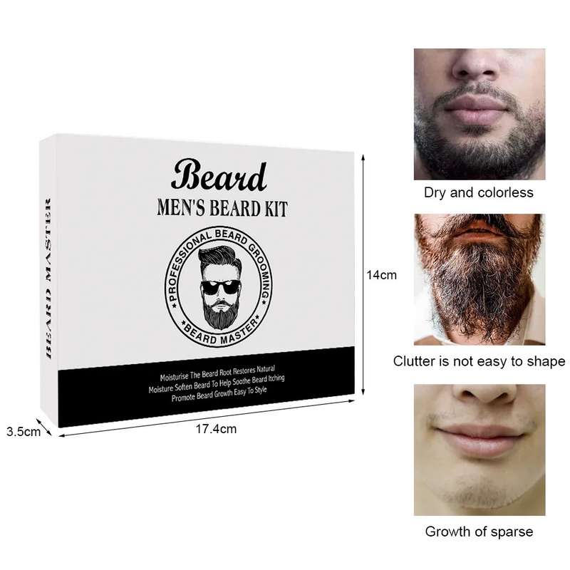 3 Piece Men's Beard Grooming Kit Value Gift Set