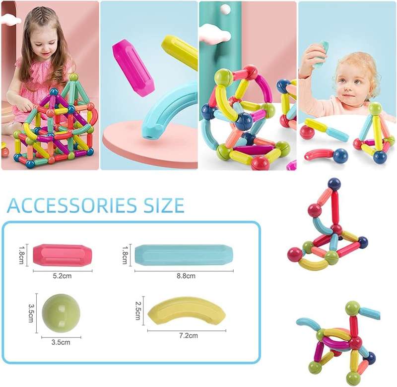 42 Piece Magnetic Sticks &amp; Ball Building Block Set