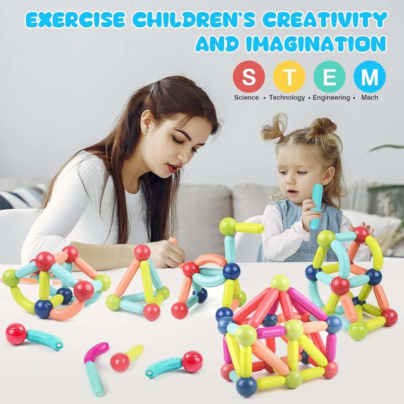 42 Piece Magnetic Sticks &amp; Ball Building Block Set