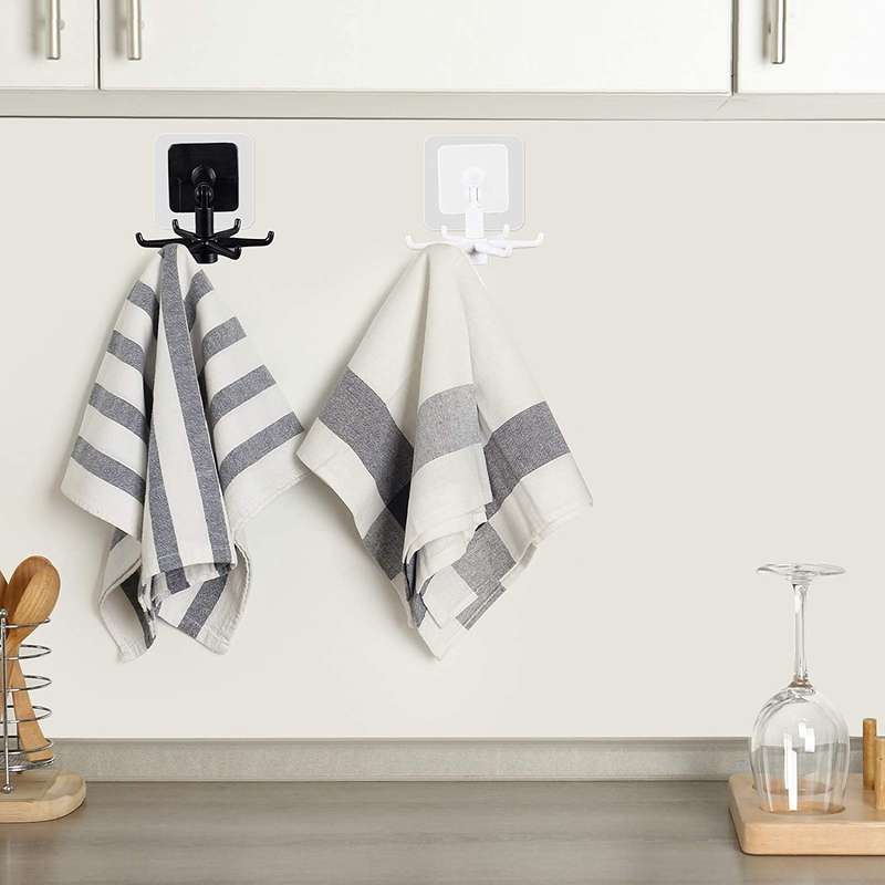 Rotating Folding Hook Multi-purpose Hanging Utensil Holder - Set Of 2