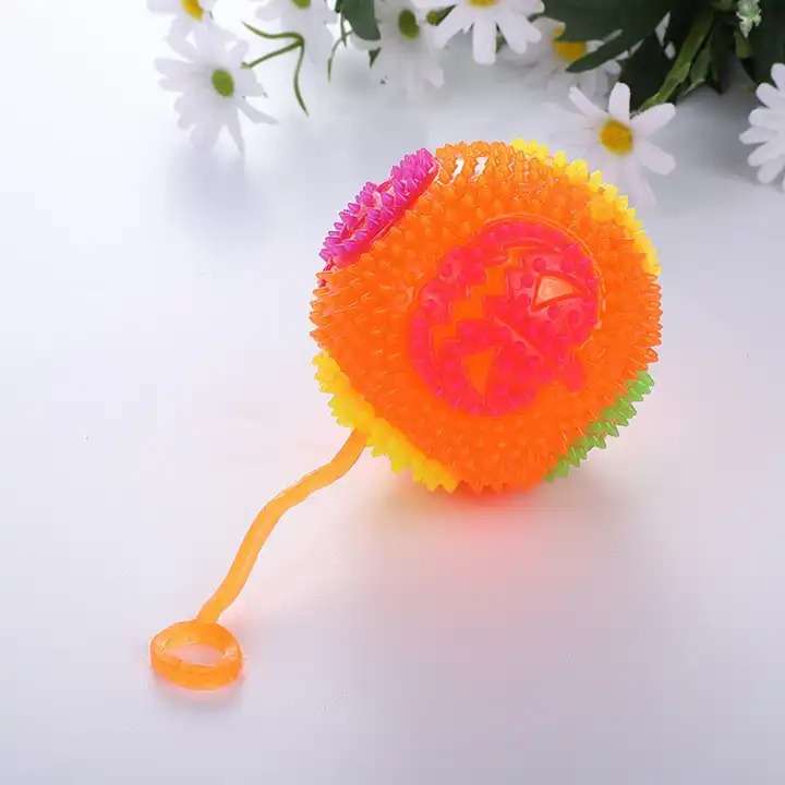 4 Pack Sound Making Soft Squishy Puffer Spiky Ball