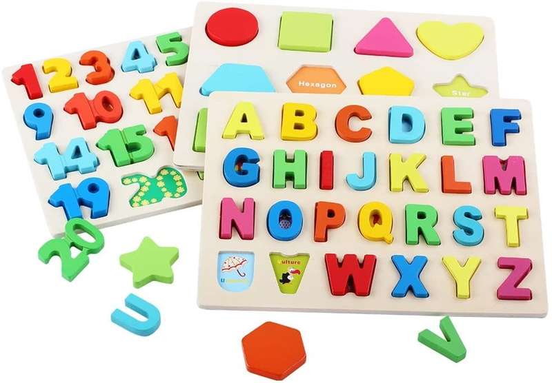 Kids Wooden Puzzles - 20 x 20cm (2 Assorted PUZZLES)