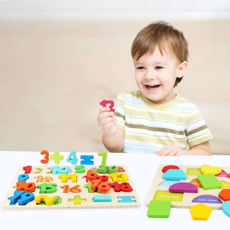 Kids Wooden Puzzles - 20 x 20cm (2 Assorted PUZZLES)