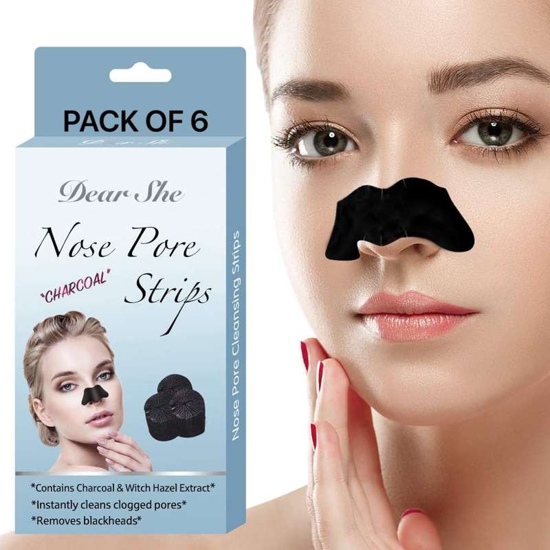 MALE & FEMALE CHARCOAL NOSE STRIPS-PACK OF 6